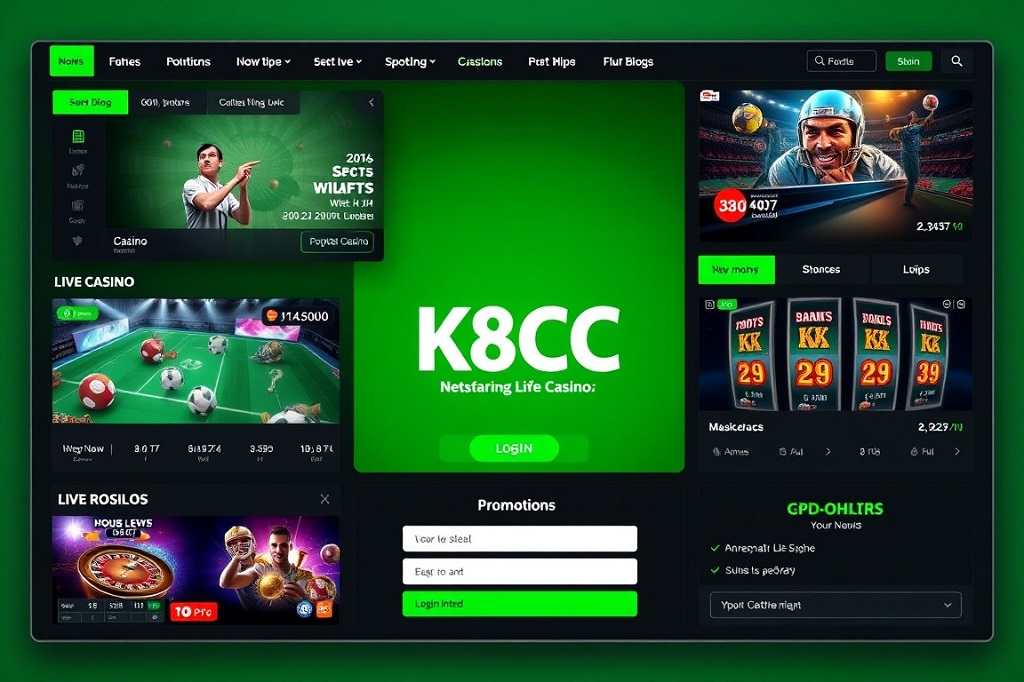Giao diện trang chủ nhà cái K8CC cá cược trực tuyến